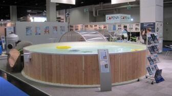 Das Rundbecken Fun Wood von Future Pool - hier mit sandfarbiger Folie