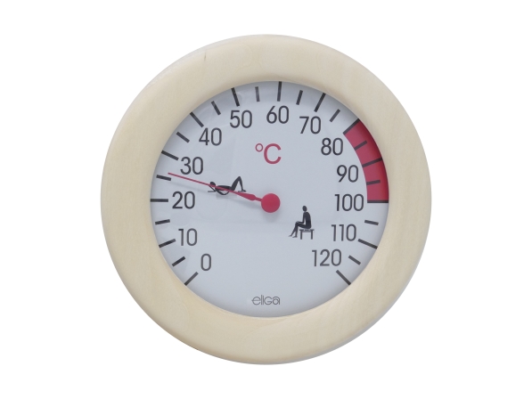 Thermometer im Holzrahmen