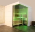 LED-Farblichtsystem von Arend für die Sauna hier in der Farbe grün