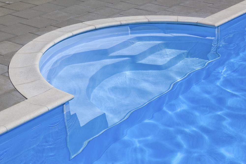 Styropool-Rechteckbeckenset mit Treppe Marbella