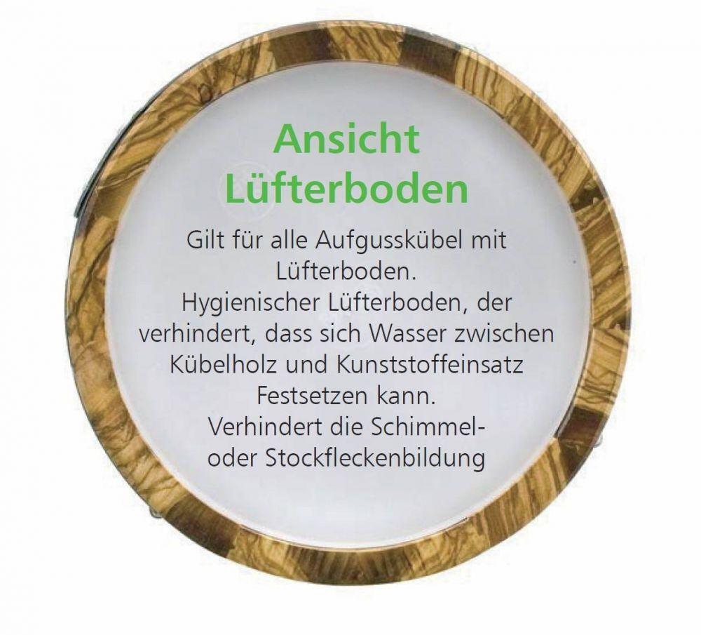 Sauna-Fußwanne /Fußwärmebecken, Lüfterboden, geflammt