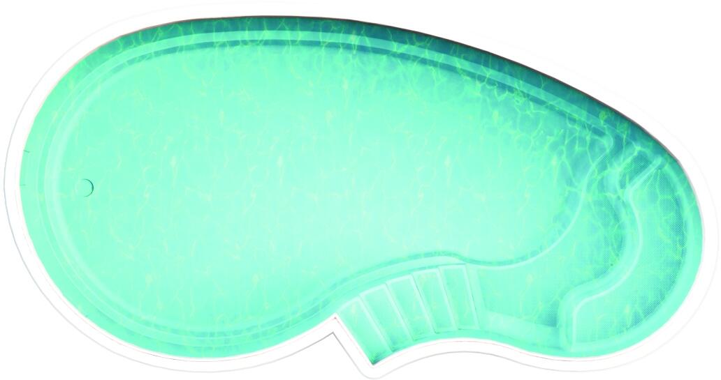 Polyfaser Einstückbecken Barbados, 4,02x7,75x1,53 m