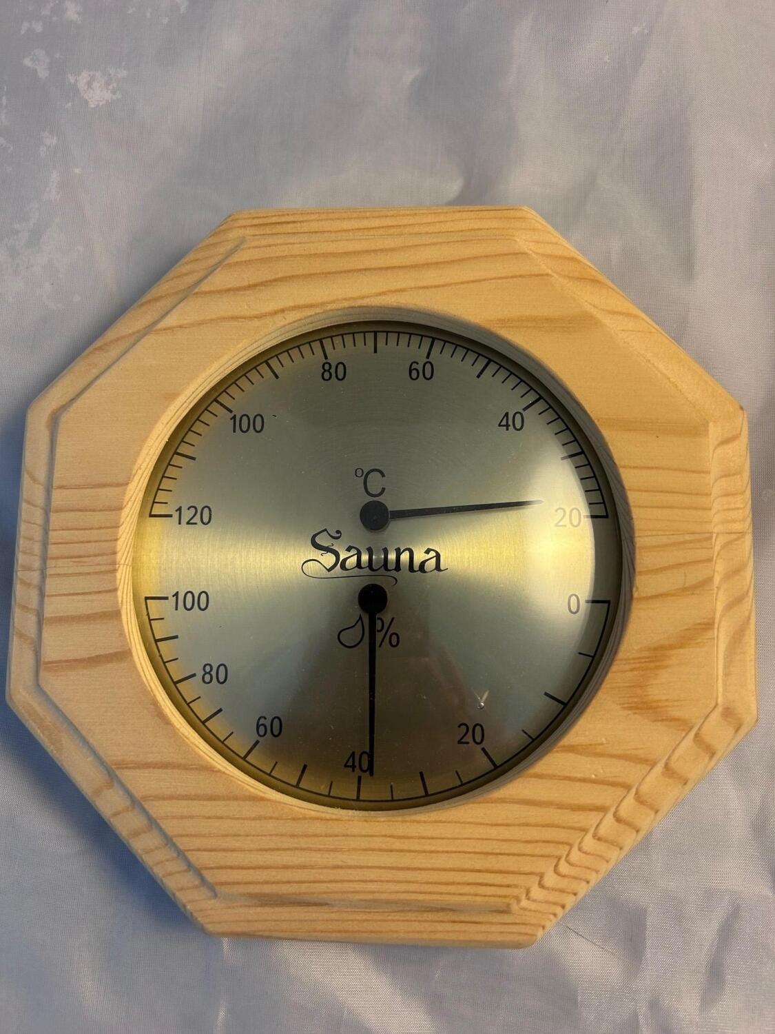 Sauna-Thermo-Hygrometer Massivholz