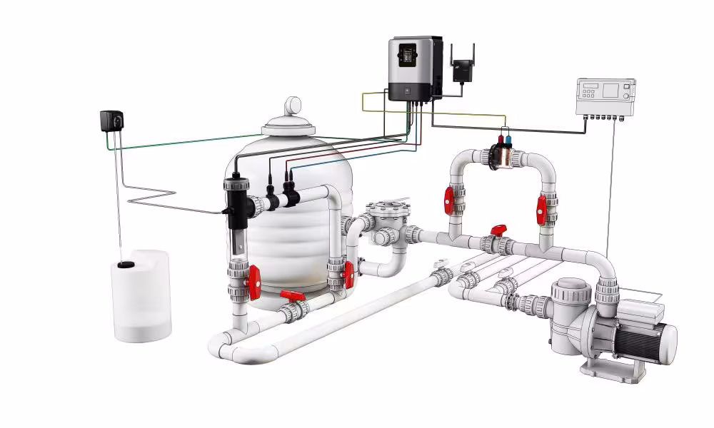 Installationsaufbau der Infinity Salzwasserelektrolyse
