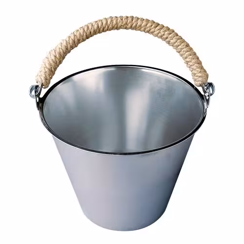 Sauna-Eimer aus Edelstahl von Finnsa, 8 Liter