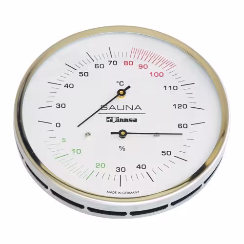 Sauna-Messgeräte in drei Ausführungen von Finnsa - Sauna-Hygrotherm 130 mm