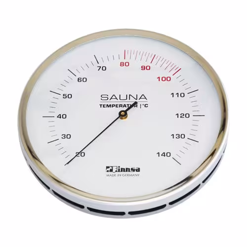 Sauna-Messgeräte in drei Ausführungen von Finnsa - Sauna-Thermometer 130 mm