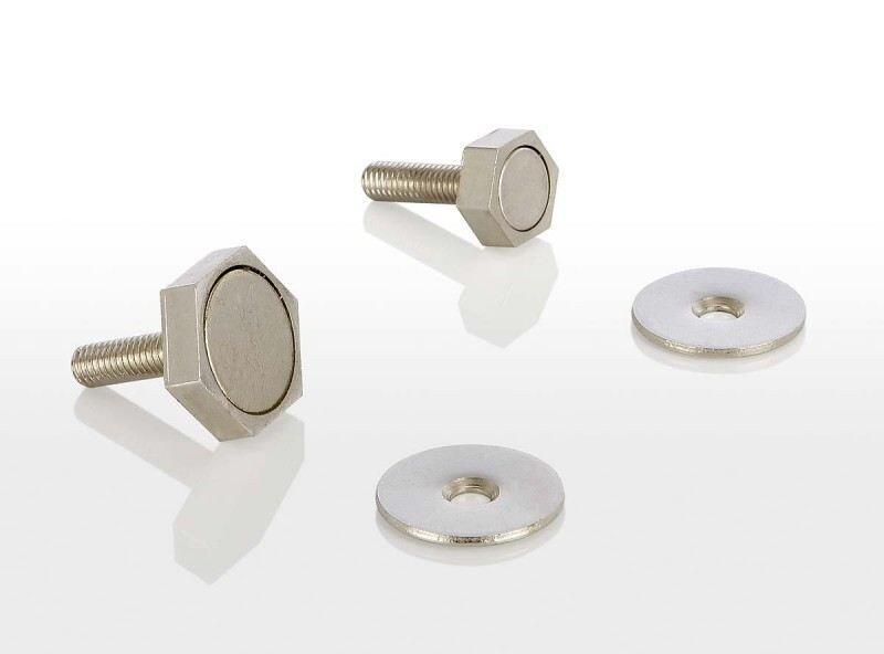 Türmagnet inkl. rundem Haftblech mit Bohrung