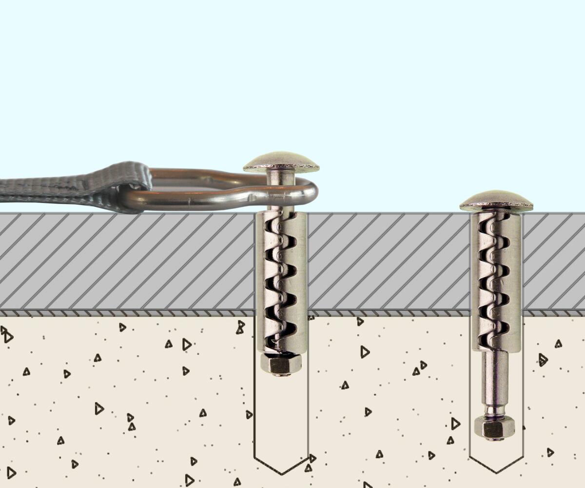 Bodenanker der BB Sicherheitsabdeckung