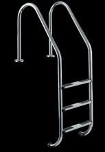 Tiefbecken-Edelstahlleiter weit