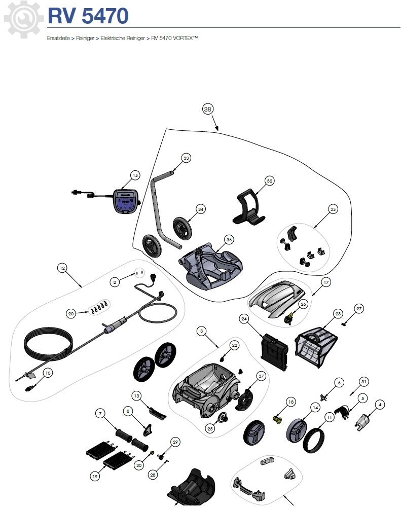 Ersatzteilzeichnung Vortex RV 5470