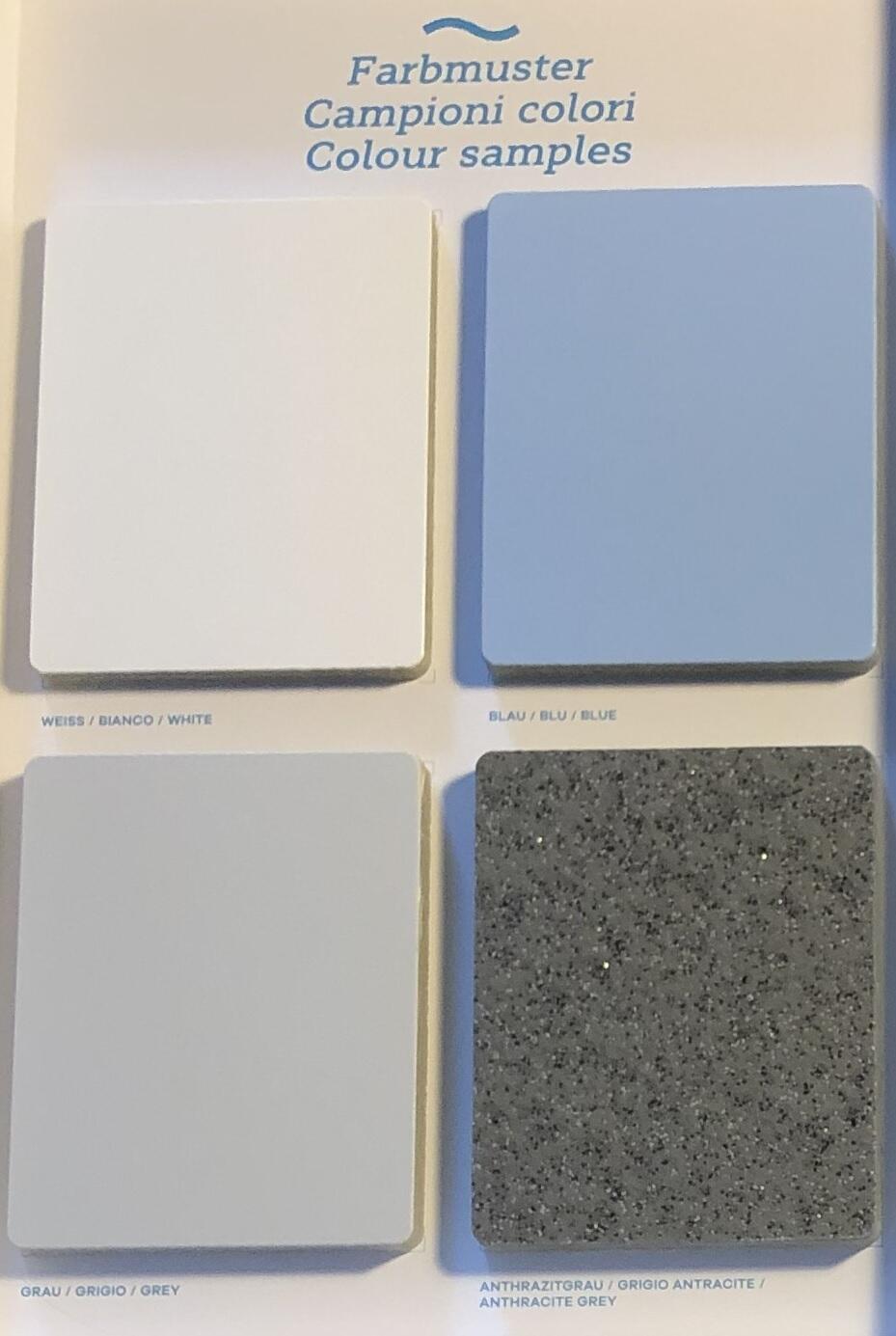 Polyfaser Einstückbecken Florida, 3,77x8,30x1,53 m - Farbauswahl Polyfaserbecken
