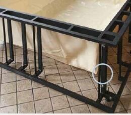 Ansicht der Metallstruktur aus Aluminium