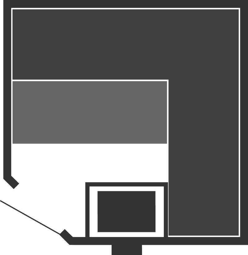 Detailzeichnung der Massivholzsauna Saari III von Arend