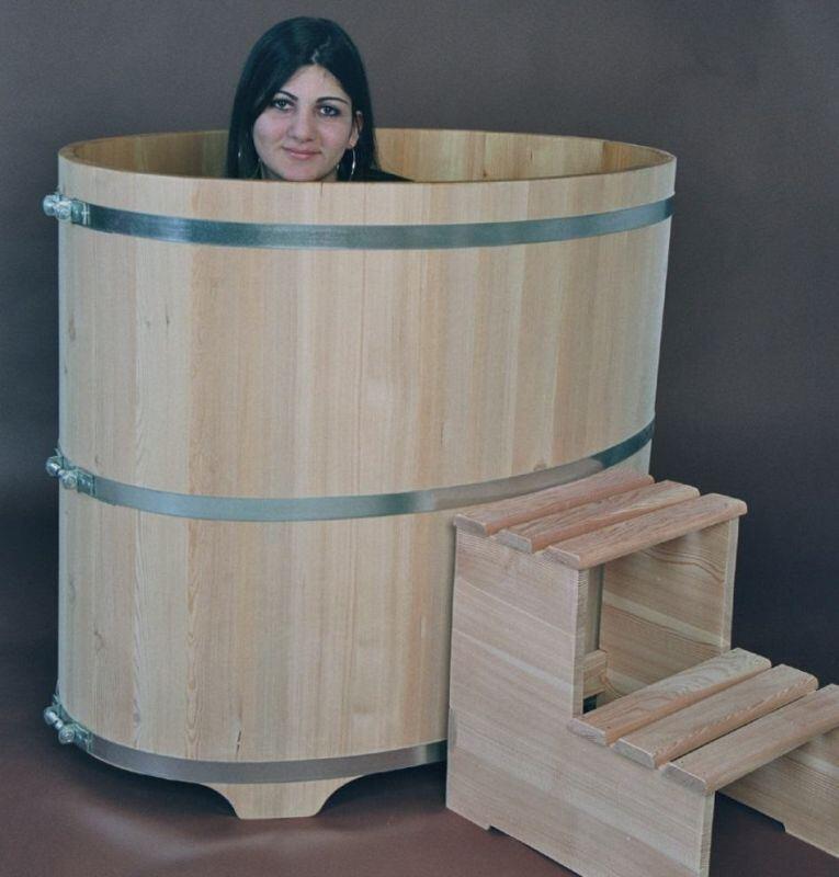 Sauna-Tauchbecken Lärche, innen beschichtet