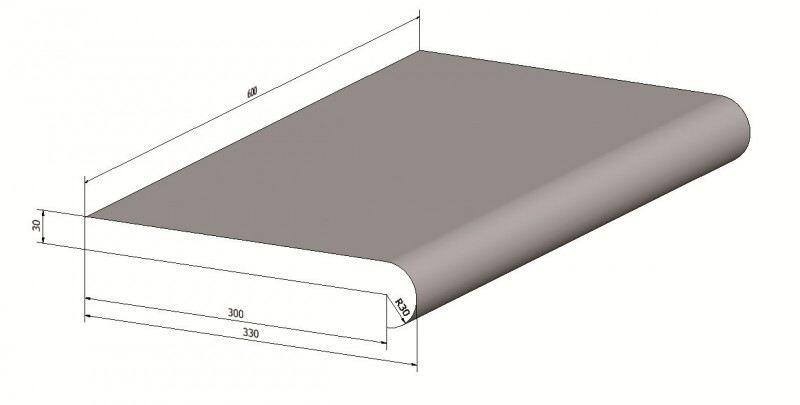 Schnittzeichnung Beckenrandstein Napol