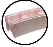 Power S Steine, mit dem praktischen Stecksystem zum eigenen Pool - Bogenstein mit Aufspreizkeilen