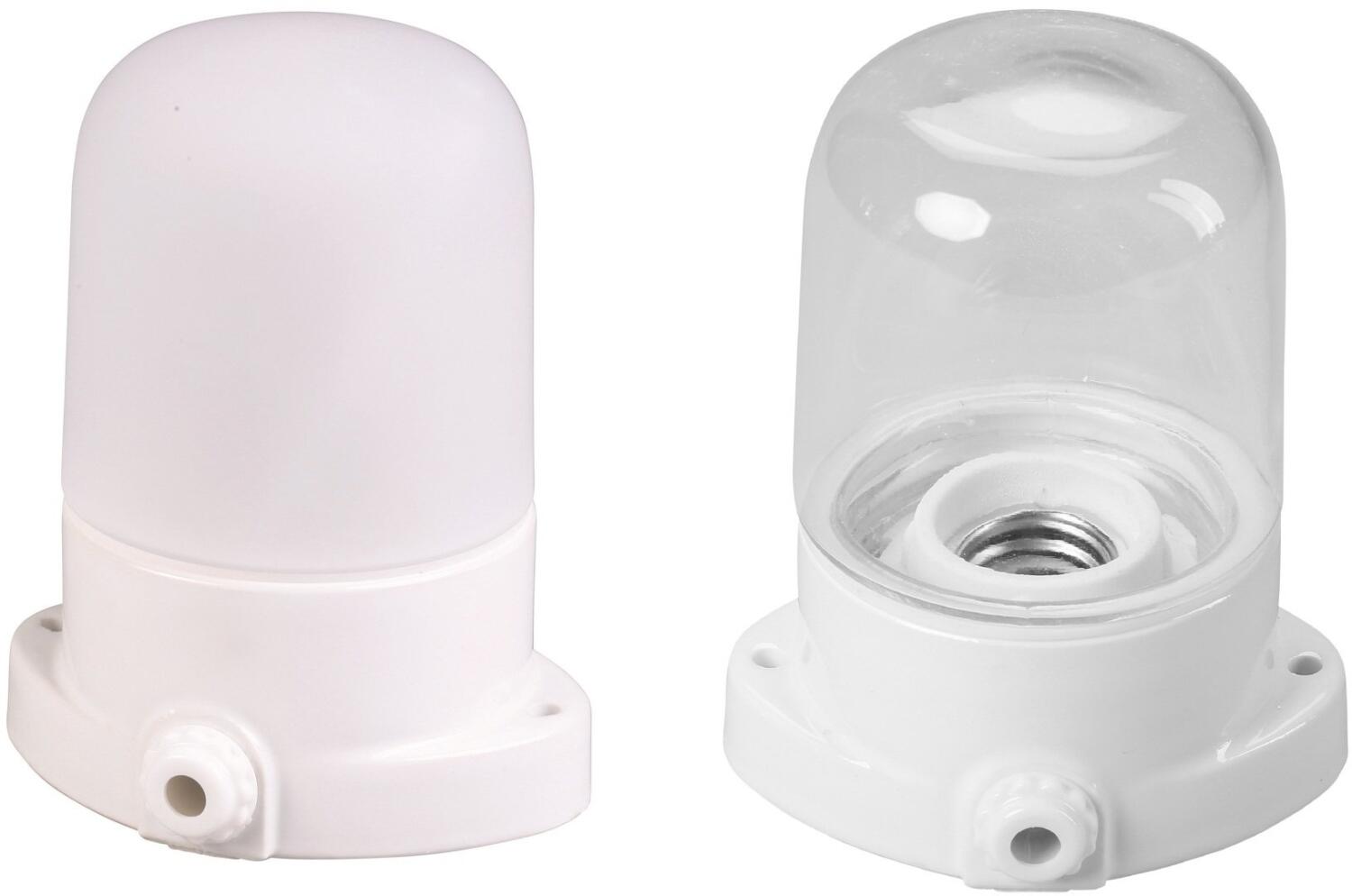 Saunalampe mit mattierter Glaskuppel