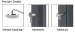 Detailansicht Solardusche Chrome