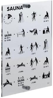 Sauna-Baderegeltafel aus Acrylglas