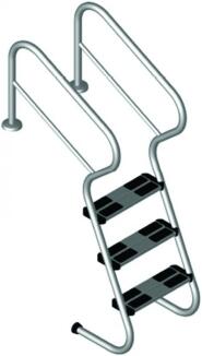 Treppenleiter mit Sicherheitsstufen aus V2A