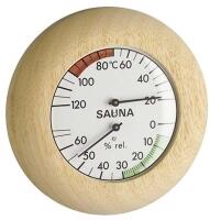 Sauna-Thermo-Hygrometer Massivholz