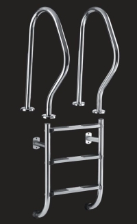 Geteilte Leiter aus Edelstahl für Ihren Pool