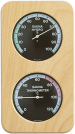 Sauna-Thermo-Hygrometer eckig Massivholz