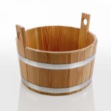 Fu&szlig;wanne aus L&auml;rchenholz f&uuml;r Saunag&auml;nger