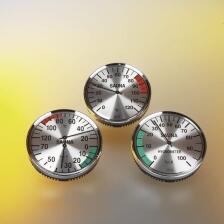 Klimamesser, Thermometer und Hygrometer aus schwarzem Makrolon