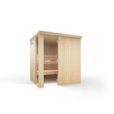 Tylö Sauna Harmony Square mit Glassection seitlich, Fichte