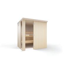 Tylö Sauna Harmony mit Glassektion seitlich, espe