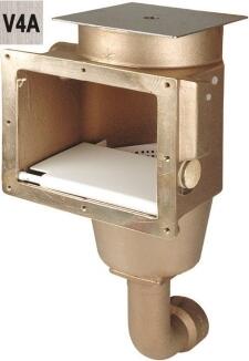 Skimmer aus Rotguss 240 mm mit 2-Wege-Steuerventil