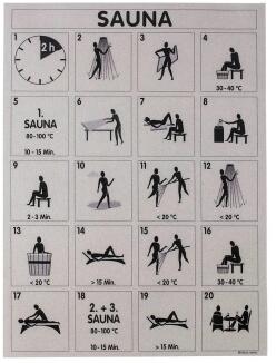 Sauna-Baderegeltafel laminiert