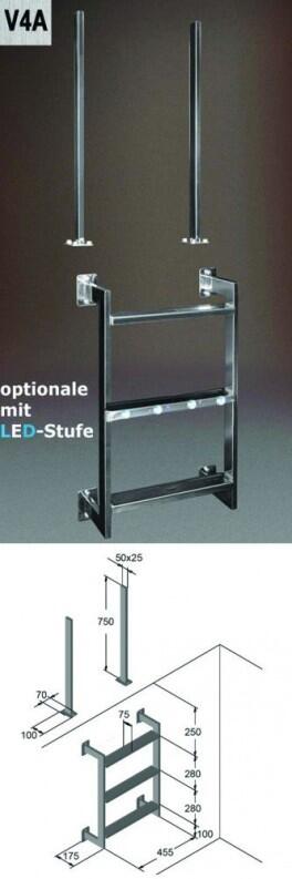 Edelstahlleiter Klassik