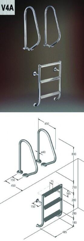 Die Edelstahlleiter Tina geteilt aus V4A
