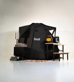 Bast Saunazelt Nävar deluxe, zweistufige Bank