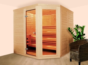 Die Massivholzsauna Talva von Arend