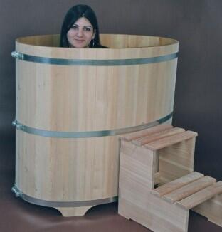 Sauna-Tauchbecken Lärche, innen beschichtet