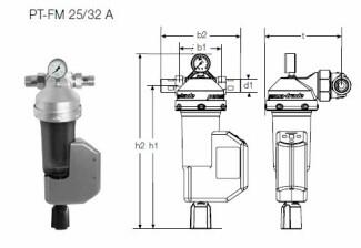 Masszeichnung permaster autpomatik R&uuml;cksp&uuml;lfilter 25 - 30