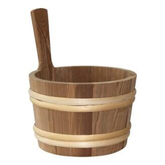 Extrem dickwandiger, wämebehandelter Sauna-Kübel, 6 Liter