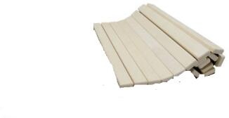 Bodenmatte aus hellem Holz 60x80 cm