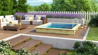 Holzpool Set Rechteck von Trend-Pool