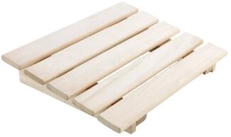 Kopf- oder Fußstütze aus Holz natur