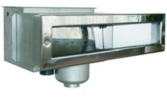 Skimmer B 500 SLIM aus V4A mit tiefem Siebkorb