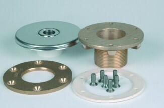 Einlaufdüse Rotguss mit Flansch, Lahme Rotguss