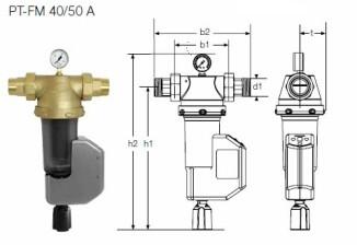 Masszeichnung permaster autpomatik R&uuml;cksp&uuml;lfilter 40 - 50
