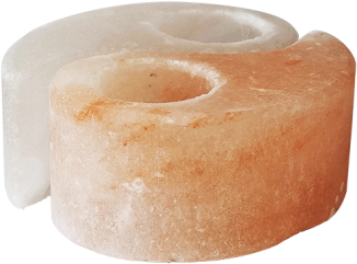 Salzkristall-Teelicht Yin Yang