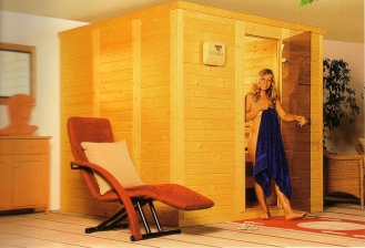 Die Massivholzsauna Talva von Arend