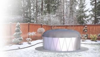 Aufblasbare Poolabdeckung f&uuml;r Rundbecken von Tend-Pool